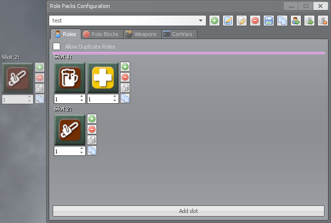 Role Packs Reorder Slot